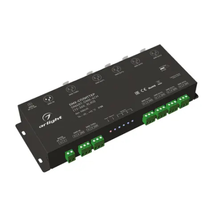 DMX-сплиттер SMART-DMX-4CH (12-36V, XLR3) (Arlight, IP20 Металл, 5 лет) 028435