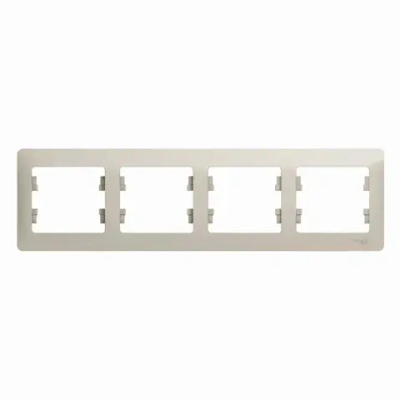 GLOSSA 4-постовая РАМКА, горизонтальная, МОЛОЧНЫЙ