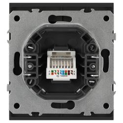 Розетка ЭРА Arktik 16-3107-05 информационная RJ45 антрацит | Эра Arktik