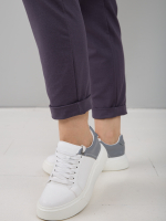 Брюки Бдж-129/серофиолетовый-джинс