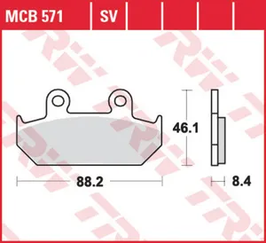 Колодки тормозные дисковые передние TRW MCB571