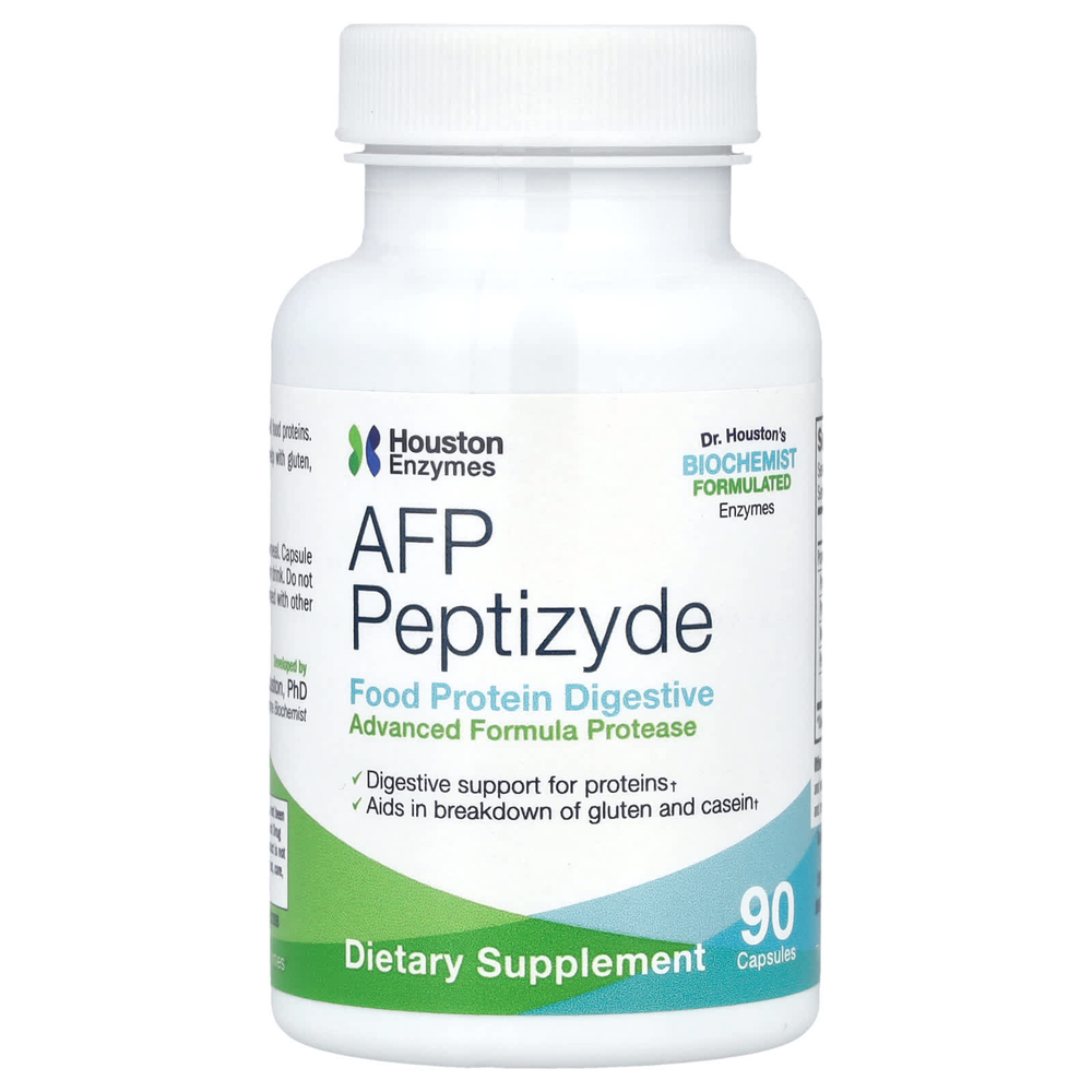 Houston Enzymes, пептизид AFP, 90 капсул