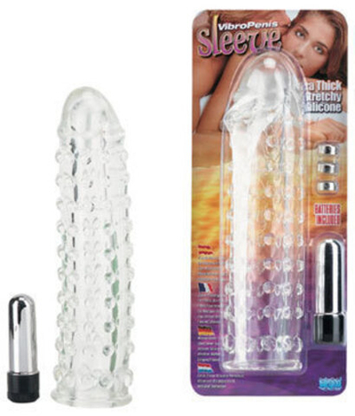 Насадка силиконовая с минивибратором в головке