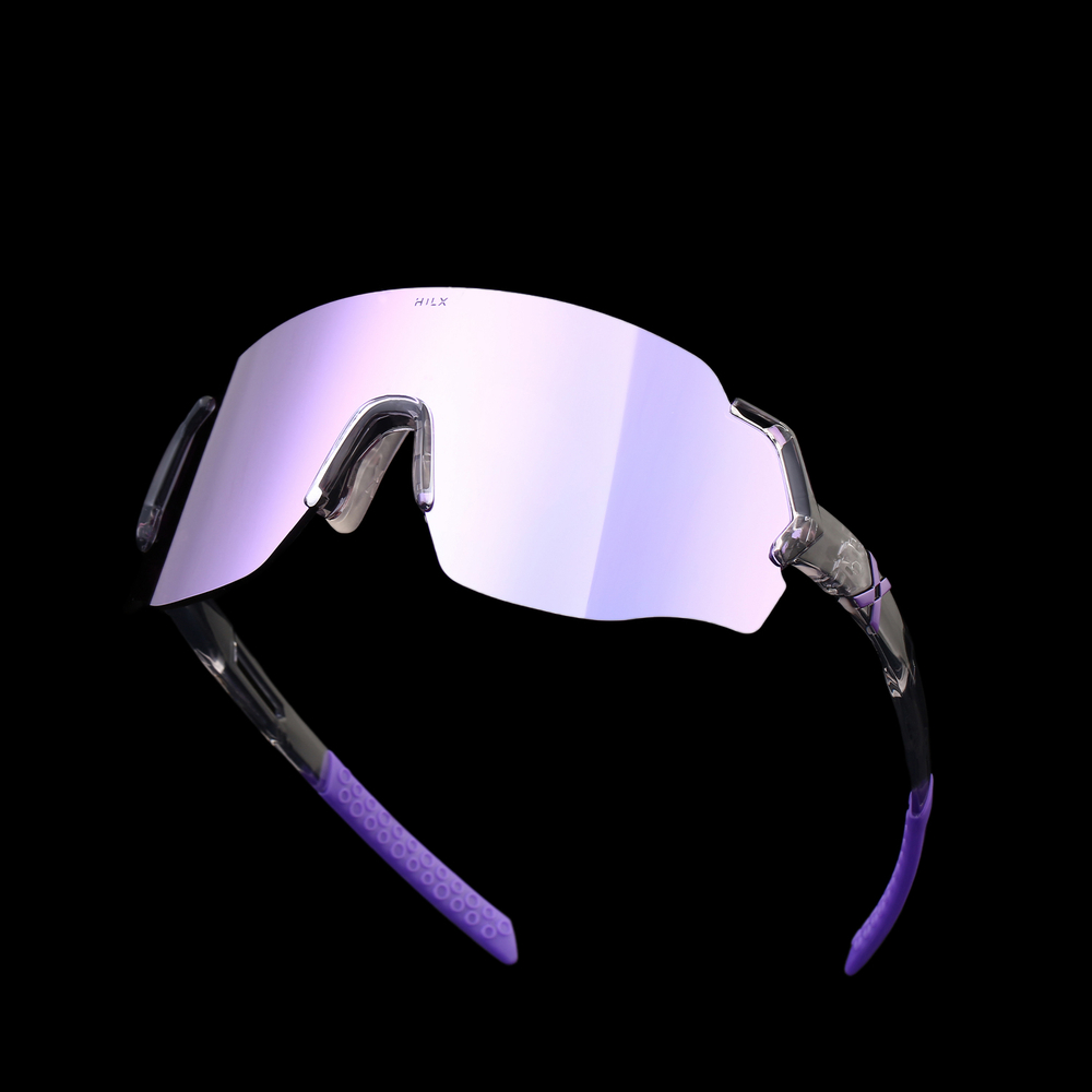 Спортивные очки HILX Savage (L) Shiny Crystal Grey Purple / Purple Lens