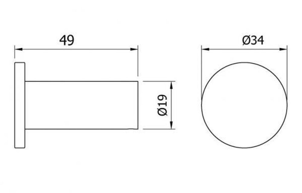 Крючок для ванны нерж. сталь VERONA 16873.S матовый
