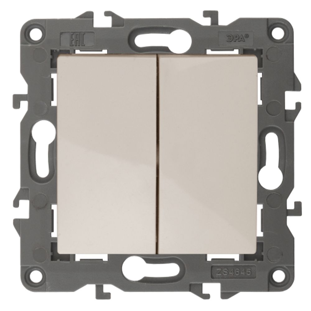 Переключатель ЭРА Elegance 14-1112-02 перекрёстный двойной 10АХ-250В слоновая кость