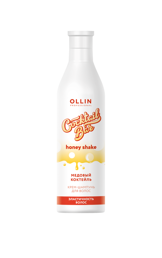 OLLIN COCKTAIL BAR Крем-шампунь “Медовый коктейль” гладкость и эластичность волос, 500 мл