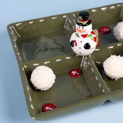 МЕНАЖНИЦА 4 СЕКЦИИ КОЛЛЕКЦИЯ "CHRISTMAS GIFT" 19*19*9,5 СМ