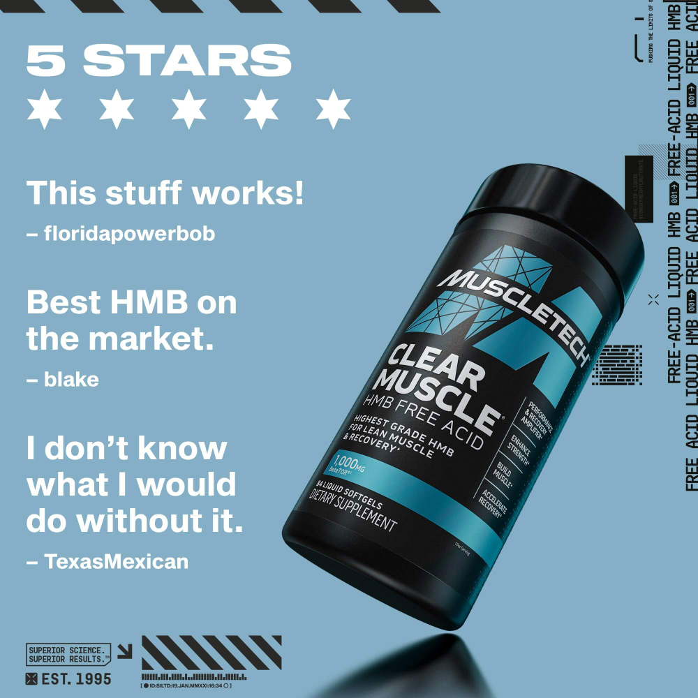 MuscleTech, Clear Muscle, HMB, свободная кислота, 84 капсулы с жидкостью