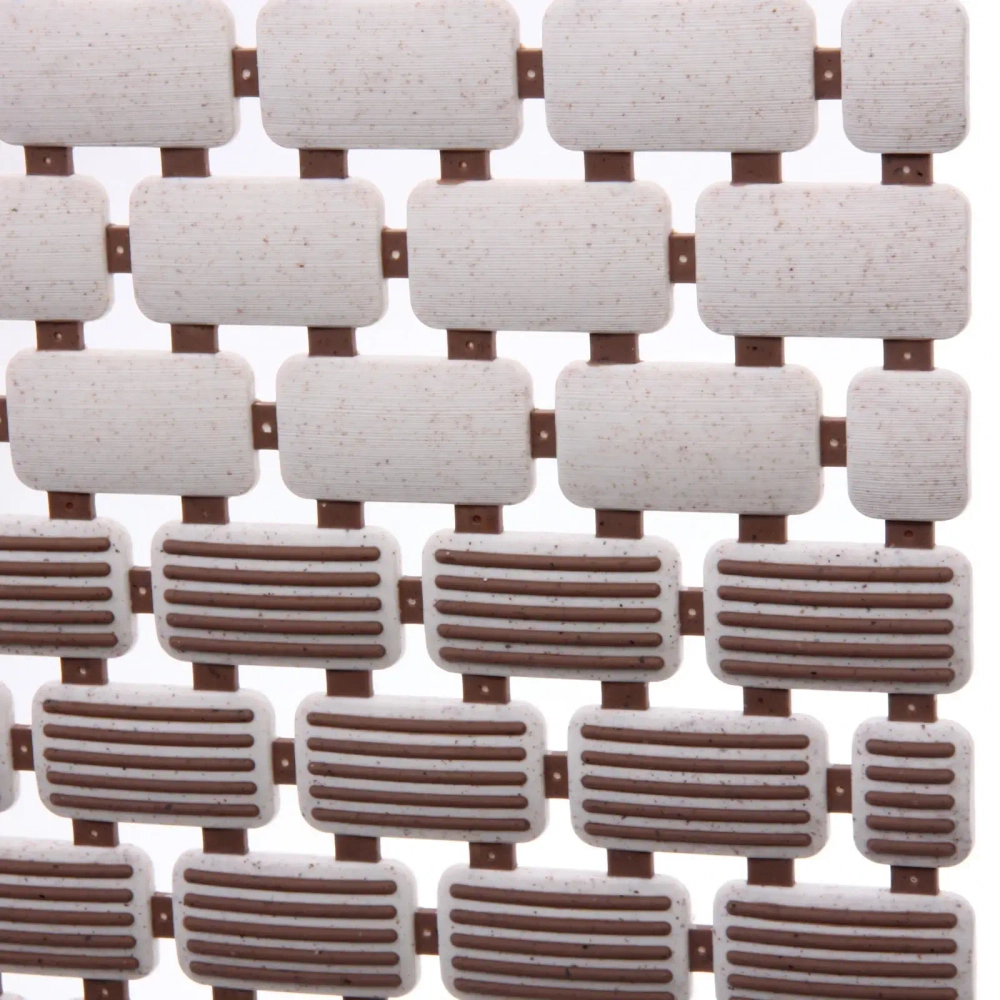 Коврик в ванну Селфи 72х39 Лофт бело-коричневый