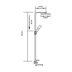 Душевая система 40к ML2433 излив лейка 1 позиция +лейка "Тропический душ" ХРОМ
