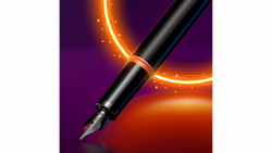 Перьевая ручка Parker IM Vibrant Rings Flame Orange, перо:F/M, цвет чернил: blue, в подарочной упаковке.