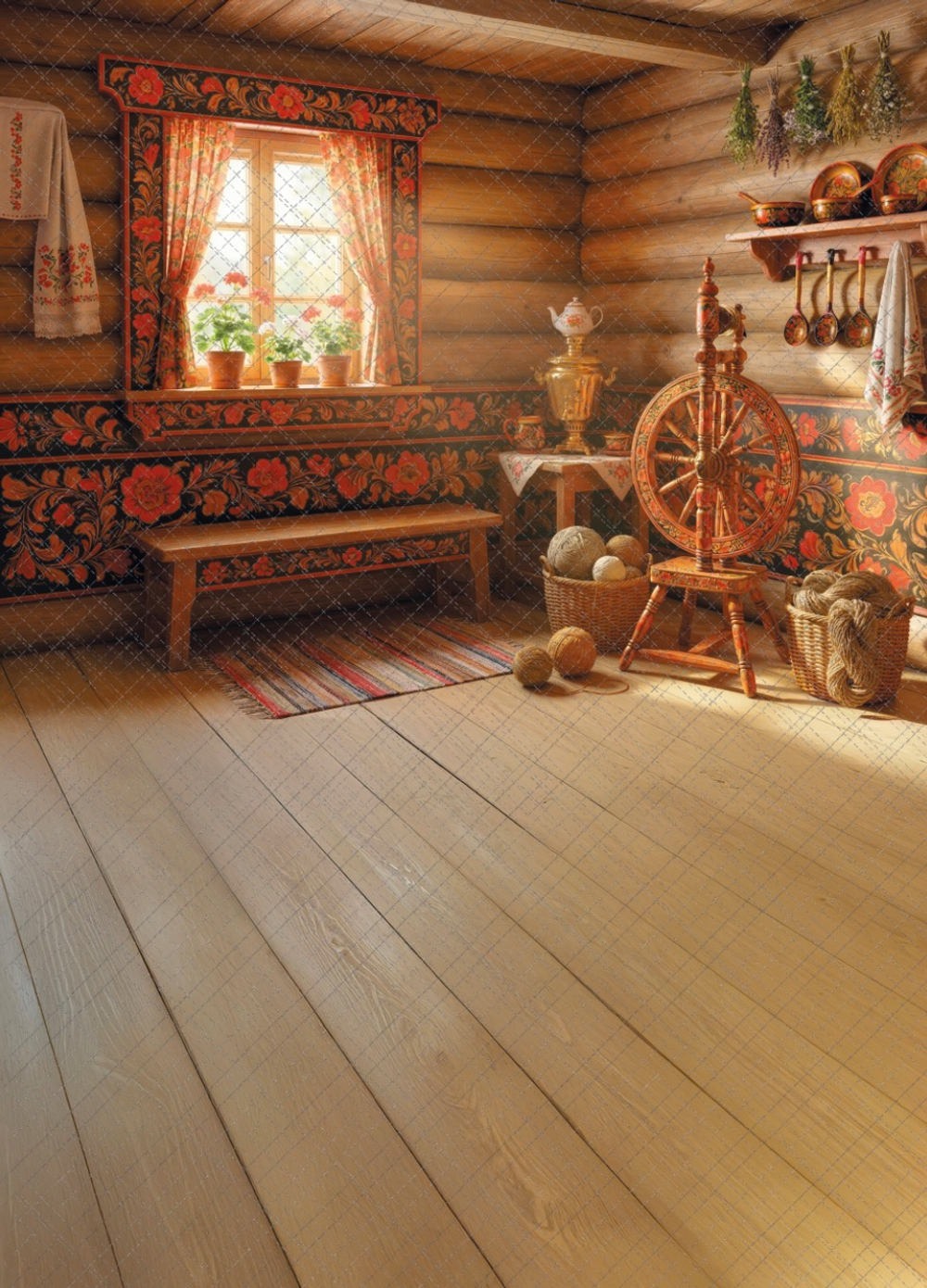 Хохлома №1 - фон неопреновый