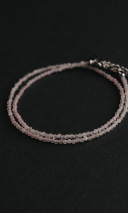 Цепочка "Memo about Love&Luck" из розового кварца 47-54 см