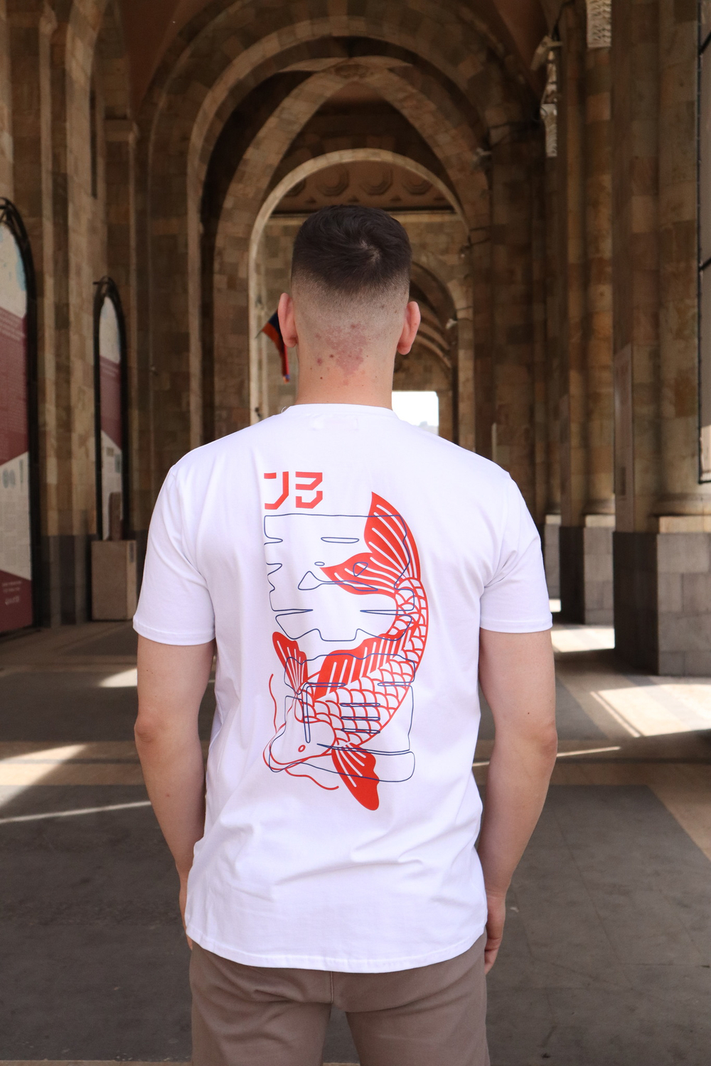 Футболка с принтом "Карпы Кои"