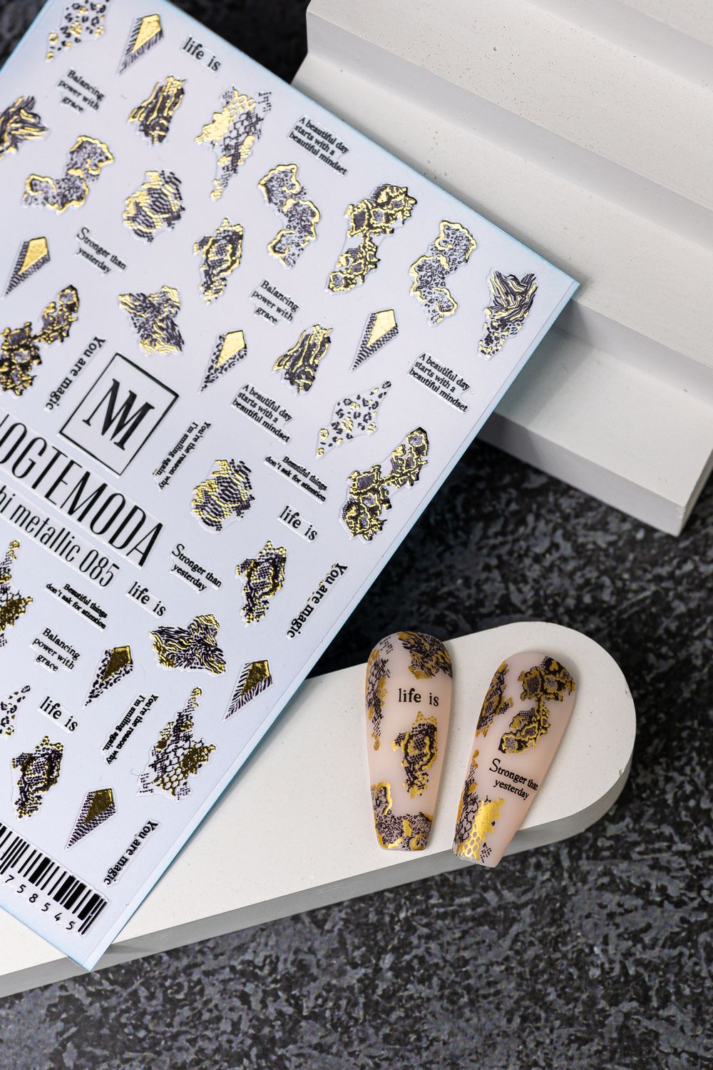 Nogtemoda Наклейки для ногтей Combi Metallic 085