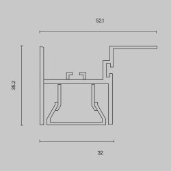 Профиль для ленты Maytoni ALM012S-2M