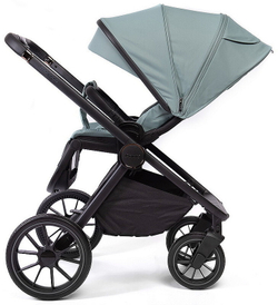 Детская коляска Peppy Monaco 3 в 1 с автокреслом Verona Black Mint (мятный), рама черная