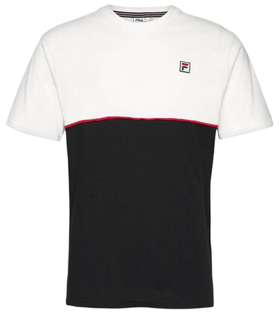 Мужская теннисная футболка Fila Haverd Tee Men - blanc de blanc/black