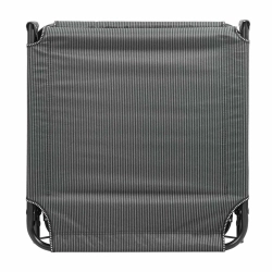 Шезлонг складной с подголовником (670х1930мм, черный) ISMA ISMA-FG-HY-8009BL