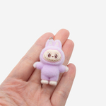 Подвеска Лабубу, пин на правом ушке, флокированный пластик