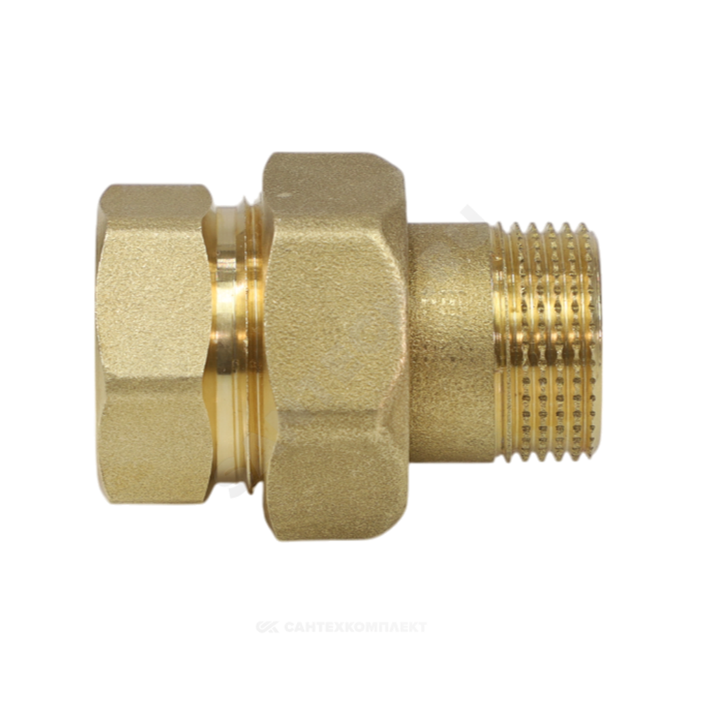 Соединитель латунь американка Ду 40 (1 1/2") прямой ВР/НР R18 Giacomini R18Y017