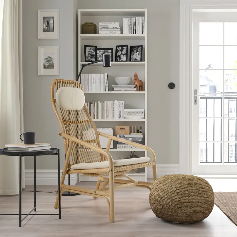 Кресло - IKEA SALNÖ/SALNO/САЛЬНО ИКЕА, 110х84х55 см,  бежевый