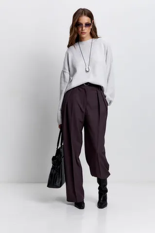 Джемпер с хлопком светло-серого цвета