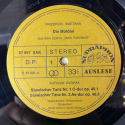 Винтажная виниловая пластинка Bedrich Smetana Сметана, Antonin Dvorak Дворжак, Melodien Von Der Moldau Мелодии из Влтавы (Германия 1974)