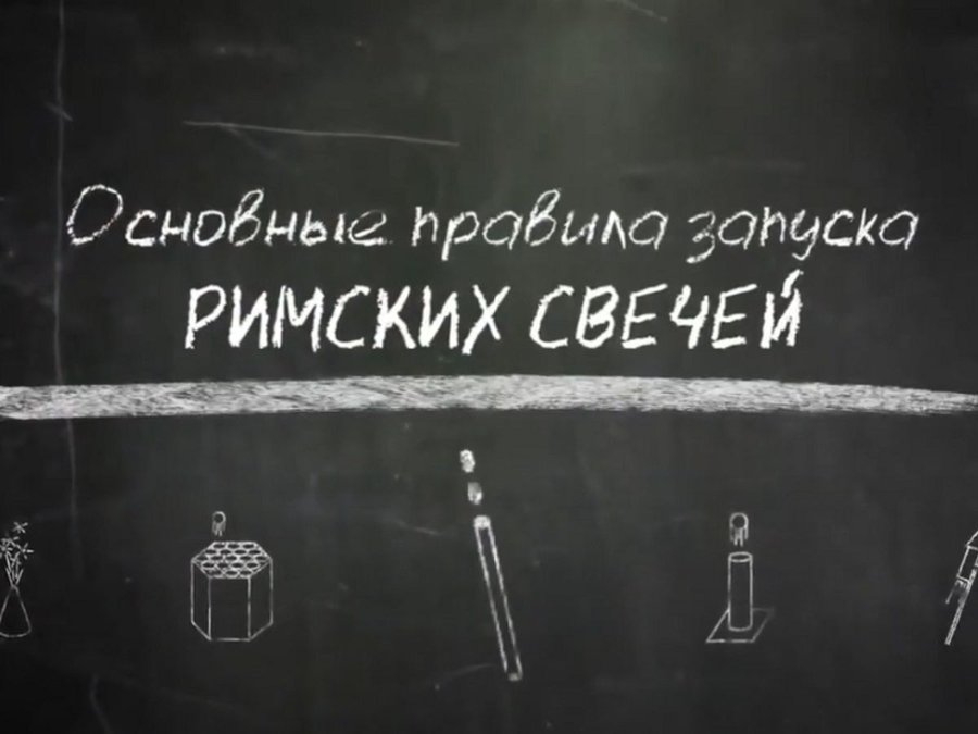 Новогодняя инструкция по запуску римских свечей