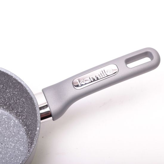 Ковш с крышкой 1,8 л. из литого алюминия Kamille КМ 4280GR с мраморным покрытием