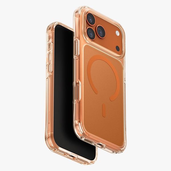 Чехол Uniq Lifepro Xtreme Case для iPhone 17 Pro Max, Прозрачно-оранжевый | Frost Clear/Volt Orange