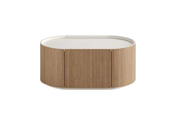 Тумба прикроватная Lagom 1 ящик ширина 60 см (натуральный дуб, молочный)