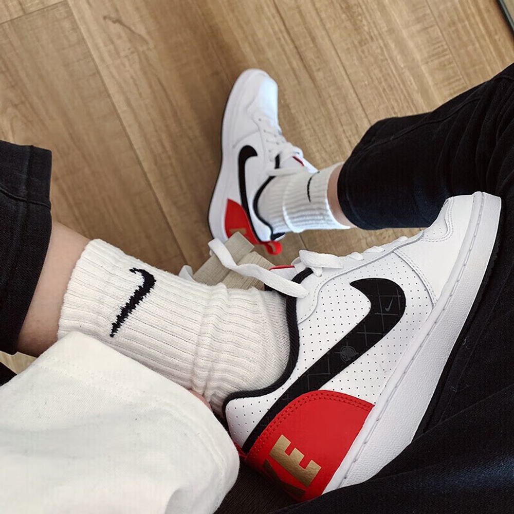 Женские кроссовки Nike Court Borough Low 'Black White Red' DD8495-106