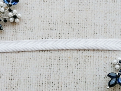 Лента киперная, хлопок, ш. 1 см, белый