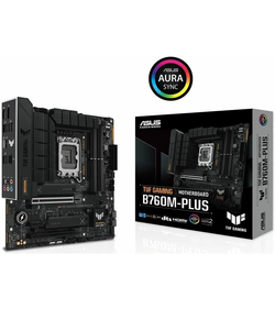 ASUS TUF GAMING B760M-PLUS, LGA1700, B760, 4*DDR5, 4*SATA, 2*M.2, 5*USB 3.2, 2*USB 2.0, Type-C, 2*PCIx16, 1*PCIx1, DP+HDMI, mATX; 90MB1ES0-M0EAY0