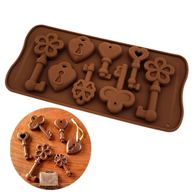 Силиконовая форма для шоколада "Ключи"