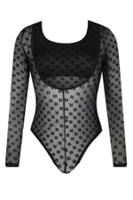 Боди Mesh Ls Karl Lagerfeld - черный(A1W47067)
