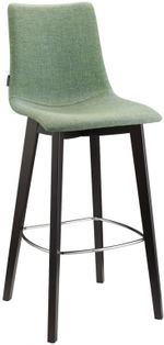 Стул барный с обивкой Scab Design Natural Zebra Pop, венге, зеленый