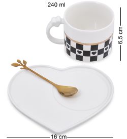 MUG-418/3 Чайная пара «Сердце»