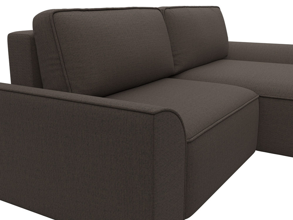 Диван угловой Лига-048 НПБ, Амур 05 коричневый, Рогожка, 128265