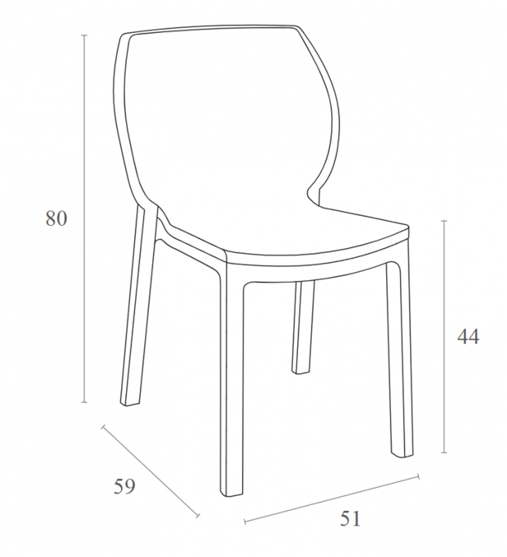 Стул пластиковый Siesta Contract Nora, бежевый