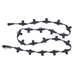 UCX-F90 T20-2M-BK Провод-шина для гирлянд серии F90PRO. 2м. 20 Т-коннекторов. шаг 10см. Статика-мерцание. IP67. Черный. TM Uniel