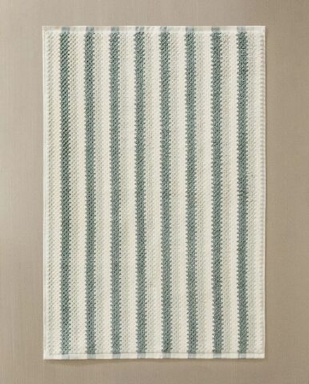 Zara Home - Жаккардовый коврик для ванной комнаты с геометрическим рисунком, синий, 50x80 см