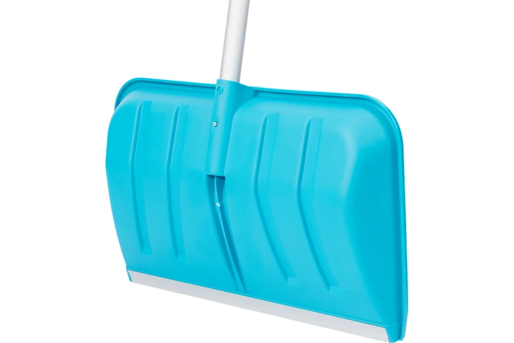 Лопата-скрепер для уборки снега, полипропилен, 550х340х1450 мм, алюминиевый черенок, ПВХ, LUXE Palisad 61727