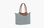 Longchamp Le Pliage Original Recycled Canvas M Tote Bag "Steel"