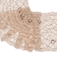 Кружево эластичное загар/коричневый 22 см, Китай