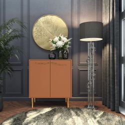 Комод Арт Колор matte Стайл Голд с 2 полками Томленый оранжевый матовый