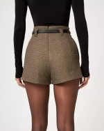 Шорты в клетку, Кофейный