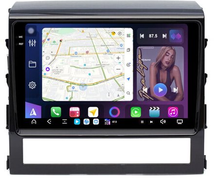 Магнитола для Toyota Land Cruiser 200 2015-2021 (без JBL) - FarCar GX567/609M монитор 9.5" 2K QLED на Android 14, TS20, 6+128Гб, CarPlay, 4G SIM-слот